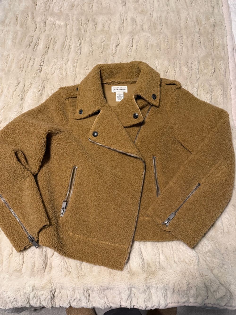 For The Republic Teddy Fleece Jacket - Camel